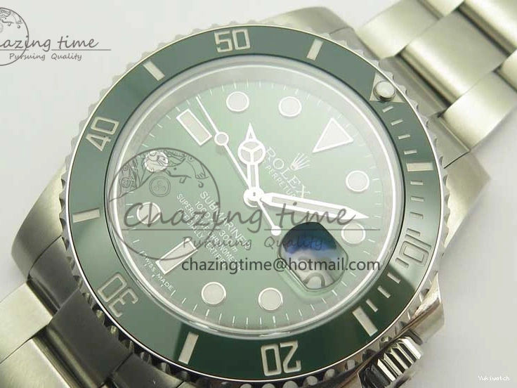 Best Edition Free LV Cover) SA3135( R Green DJF Ceramic SS on Bracelet 116610 1:1 Submariner 0514